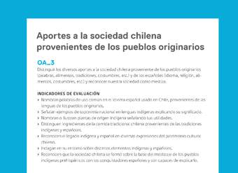 Ejemplo Evaluación Programas - OA03 - Aportes a la sociedad chilena provenientes de los pueblos originarios
