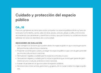 Ejemplo Evaluación Programas - OA16 - Cuidado y protección del espacio público