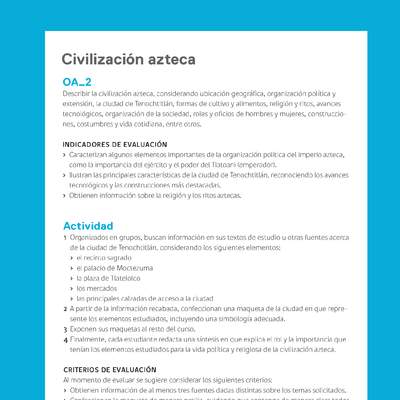 Ejemplo Evaluación Programas - OA02 - Civilización azteca