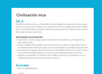 Ejemplo Evaluación Programas - OA03 - Civilización inca