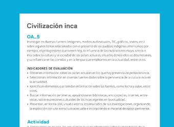Ejemplo Evaluación Programas - OA05 - Civilización inca