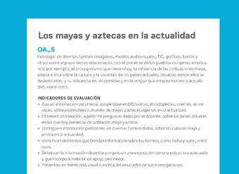 Ejemplo Evaluación Programas - OA05 - Los mayas y aztecas en la actualidad