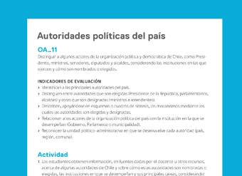 Ejemplo Evaluación Programas - OA11 - Autoridades políticas del país