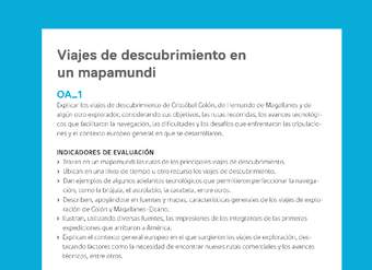 Ejemplo Evaluación Programas - OA01 - Viajes de descubrimiento en un mapamundi