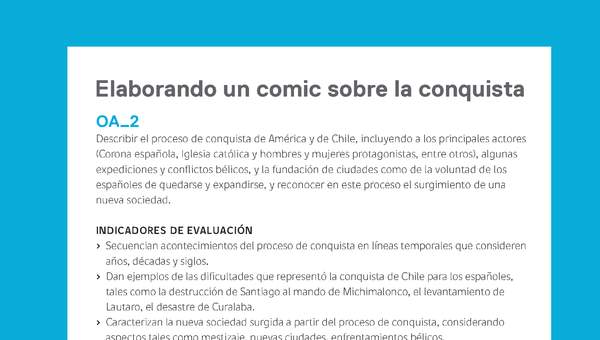 Ejemplo Evaluación Programas - OA02 - Elaborando un comic sobre la conquista