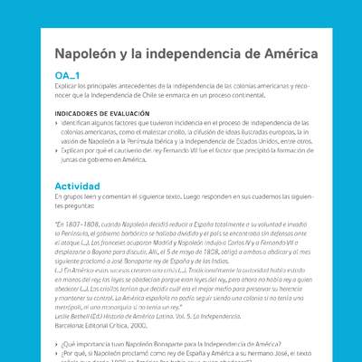 Ejemplo Evaluación Programas - OA01 - Napoleón y la independencia de América