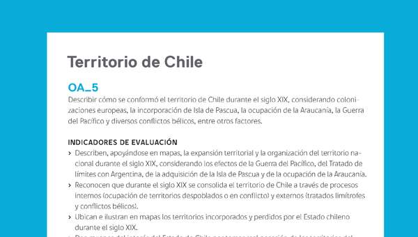 Ejemplo Evaluación Programas - OA05 - Territorio de Chile