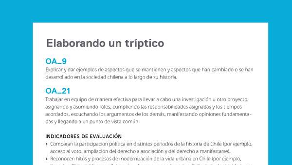 Ejemplo Evaluación Programas - OA09 - OA21 - Elaborando un tríptico