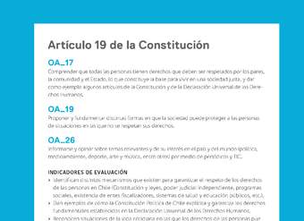 Ejemplo Evaluación Programas - OA17 - OA19 - OA26 - Artículo 19 de la Constitución