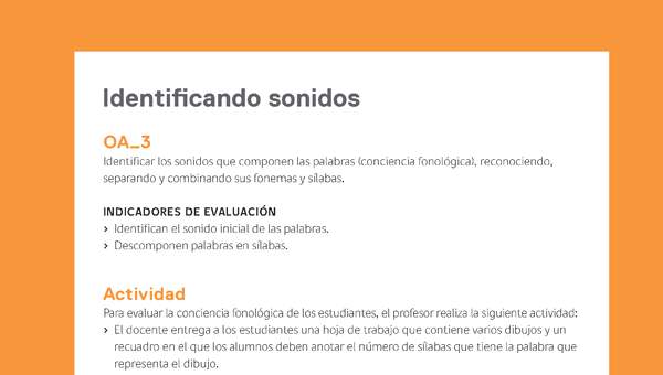 Ejemplo Evaluación Programas - OA03 - Identificando sonidos