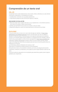 Ejemplo Evaluación Programas - OA23 - Comprensión de un texto oral