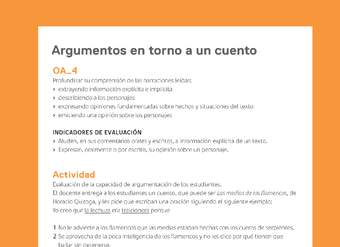 Ejemplo Evaluación Programas - OA04 - Argumentos en torno a un cuento