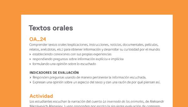 Ejemplo Evaluación Programas - OA24 - Textos orales 2