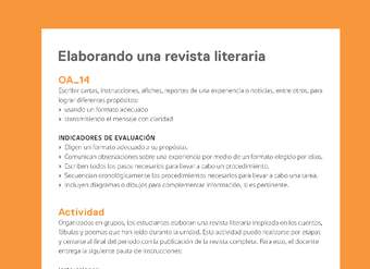 Ejemplo Evaluación Programas - OA14 - Elaborando una revista literaria