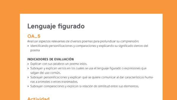 Ejemplo Evaluación Programas - OA05 - Lenguaje figurado