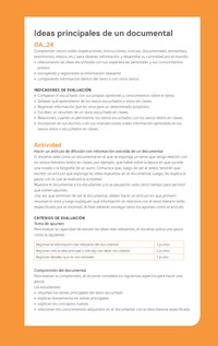 Ejemplo Evaluación Programas - OA24 - Ideas principales de un documental