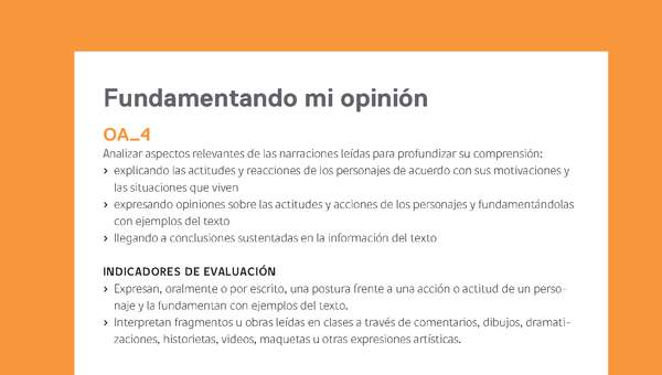 Ejemplo Evaluación Programas - OA04 - Fundamentando mi opinión