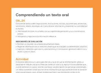 Ejemplo Evaluación Programas - OA24 - Comprendiendo un texto oral