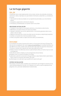 Ejemplo Evaluación Programas - OA24 - La tortuga gigante