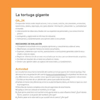 Ejemplo Evaluación Programas - OA24 - La tortuga gigante