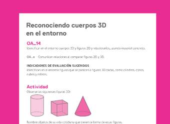 Ejemplo Evaluación Programas - OA14 - Reconociendo cuerpos 3D en el entorno