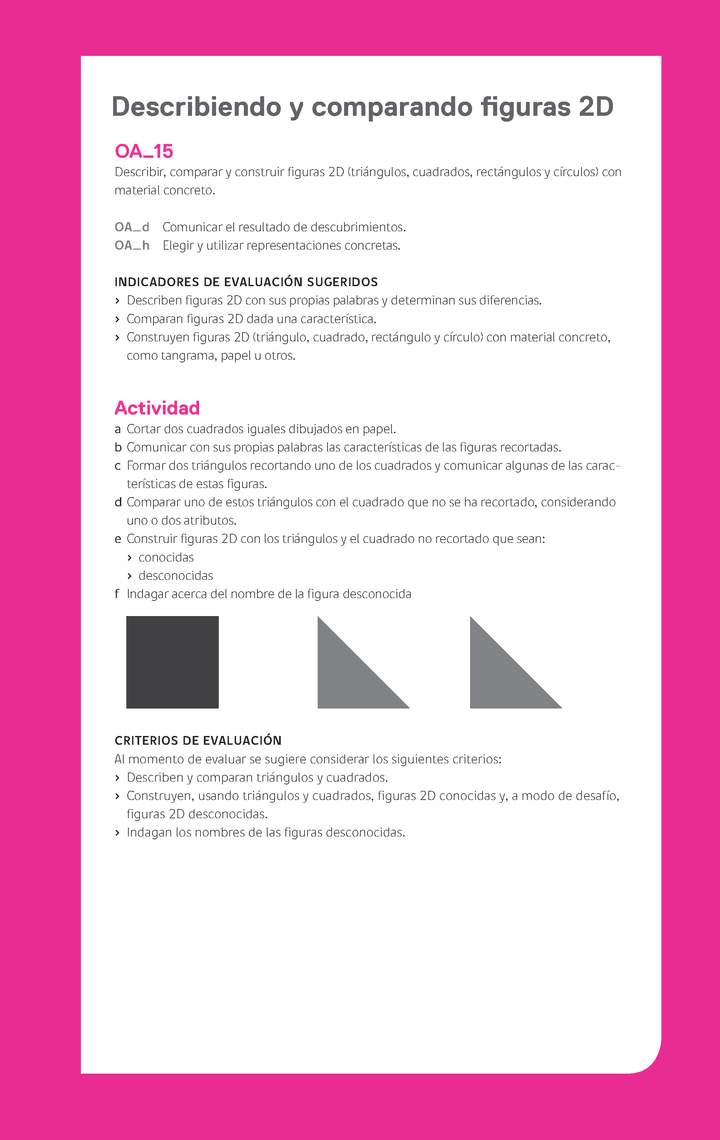 Ejemplo Evaluación Programas - OA15 - Describiendo y comparando figuras 2D