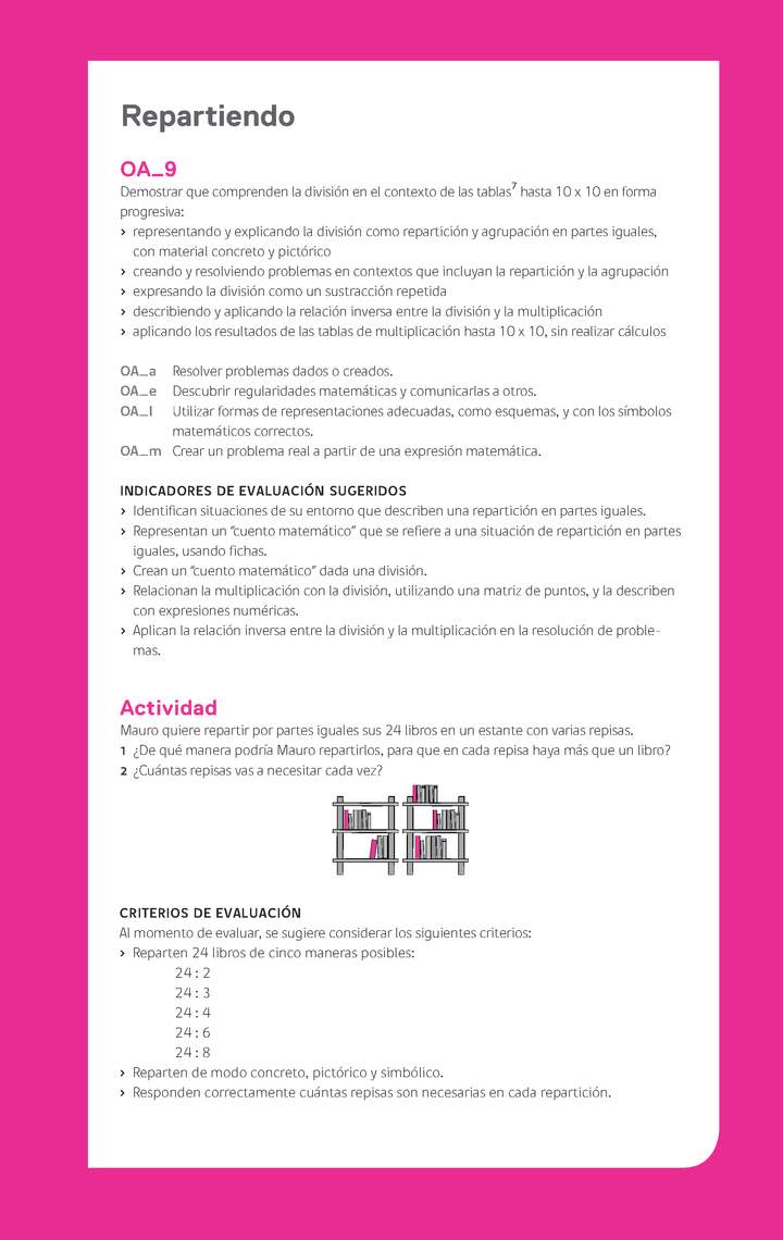 Evaluación Programas - MA03 OA09 - U2 - Repartiendo