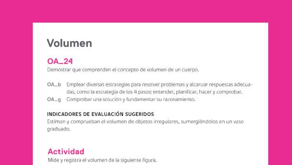 Evaluación Programas - MA04 OA24 - U4 - Volumen