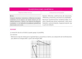 Evaluación Programas - MA08 OA14 - U3 - TRANSFORMACIONES ISOMÉTRICAS