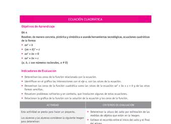 Evaluación Programas - MA2M OA04 - U2 - ECUACIÓN CUADRÁTICA