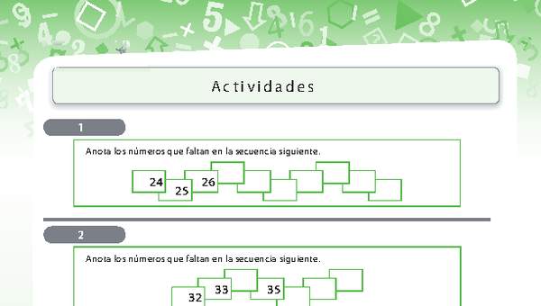 Secuencia numérica, adición con múltiplos de 10