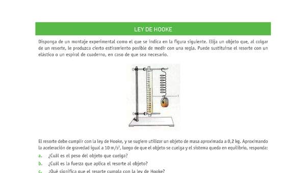 Evaluación Programas - CN07 OA07 - U2 - LEY DE HOOKE