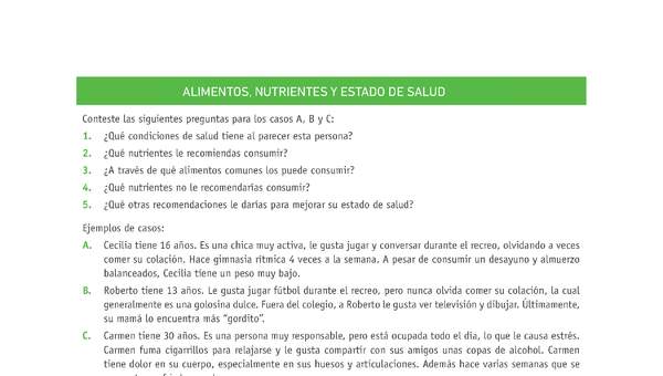 Evaluación Programas - CN08 OA06 - OA07 - U1 - ALIMENTOS, NUTRIENTES Y ESTADO DE SALUD