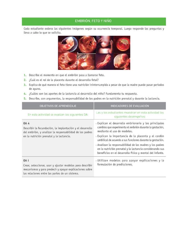 Evaluación Programas - CN2M - OA04 - U2 - EMBRIÓN, FETO Y NIÑO