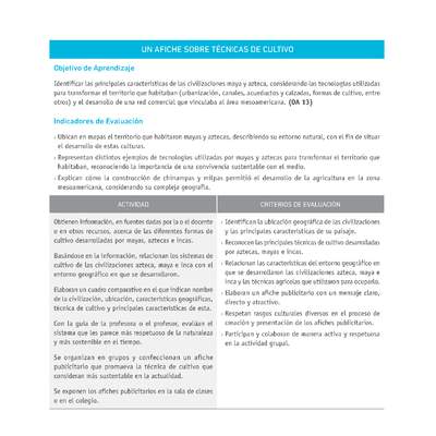 Evaluación Programas - HI07 OA13 - U4 - UN AFICHE SOBRE TÉCNICAS DE CULTIVO