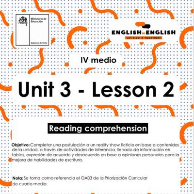 Lesson 2 Inglés 4º medio