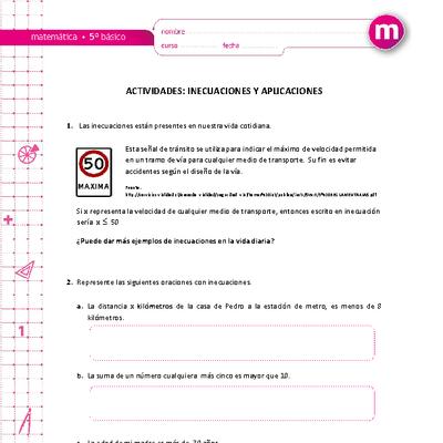 Inecuaciones y aplicaciones
