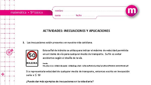 Inecuaciones y aplicaciones