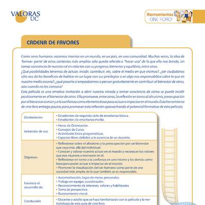 Cadena de favores: Orientación 5º básico a 4º medio