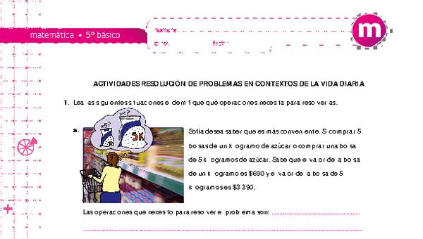 Resolución de problemas en contextos de la vida diaria