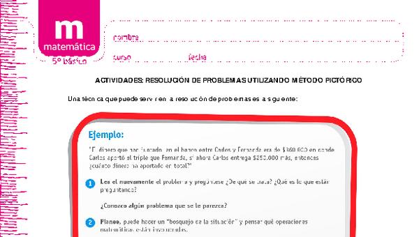 Resolución de problemas utilizando método pictórico