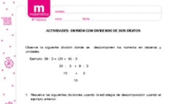 División con dividendo de dos dígitos