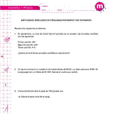 Resolución de problemas rutinarios y no rutinarios Resolución de problemas rutinarios y no rutinarios