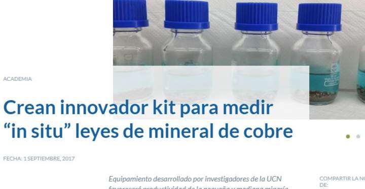 Noticia, creación Kit toma de muestra, UCN.