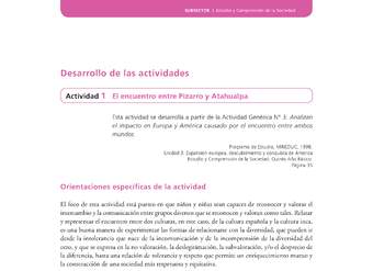 Actividad de Educación Ciudadana: Historia, Geografía y Ciencias Sociales 5º básico - El encuentro entre Pizarro y Atahualpa
