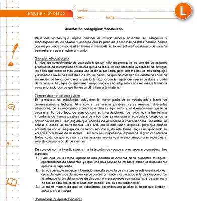 Vocabulario
