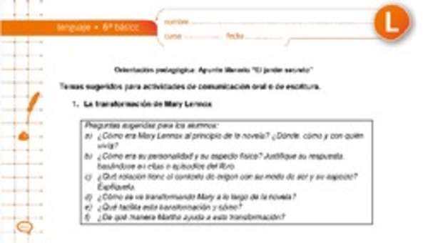 Apunte literario el jardín secreto