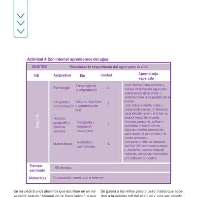 Actividad 4 guía educativa agua 1° y 2° Básico