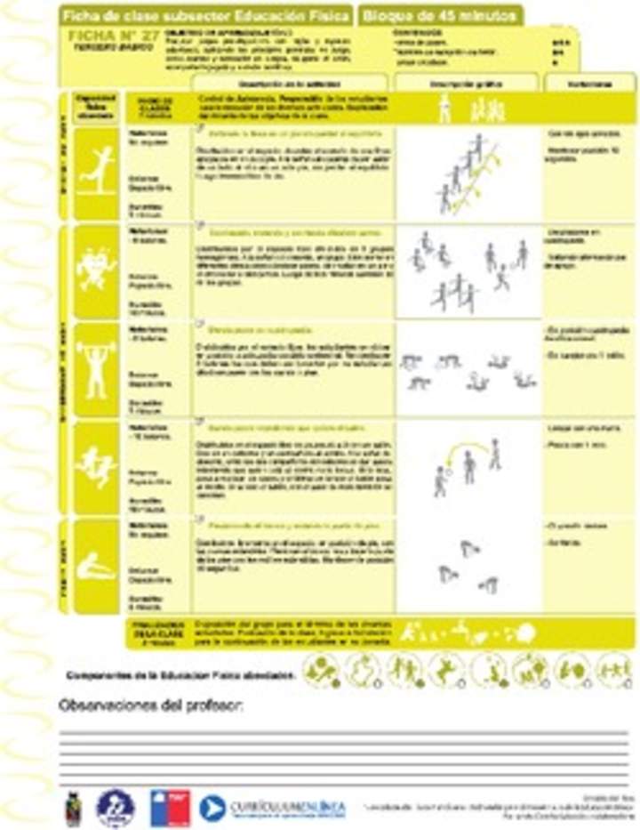 Juegos Predeportivos Ficha N° 27