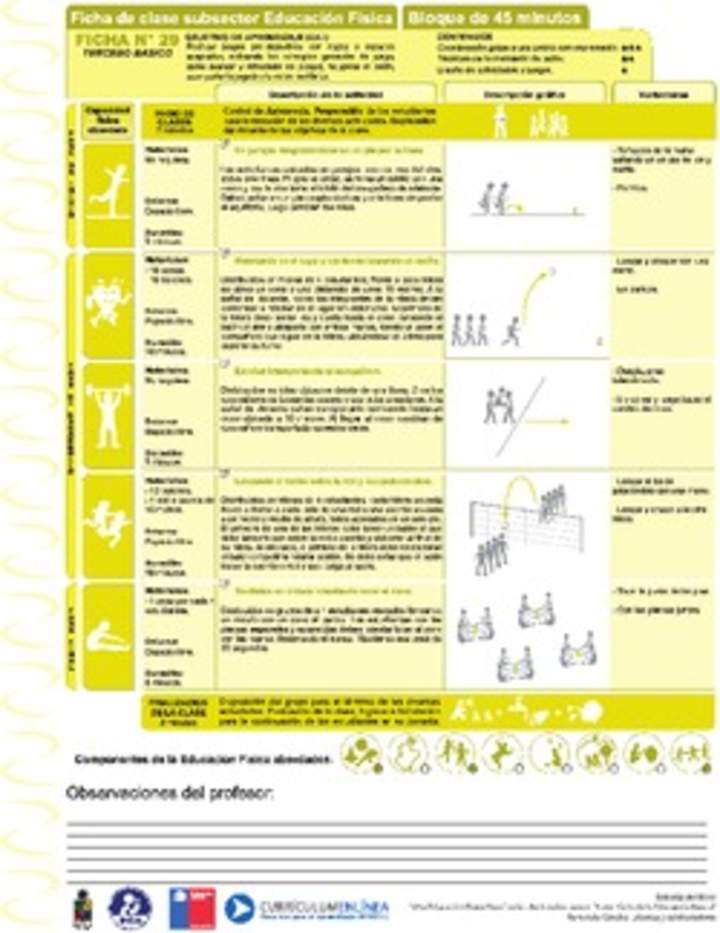 Juegos Predeportivos Ficha N° 29